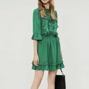 Happy X Nature Green Lark Ruffle Dress